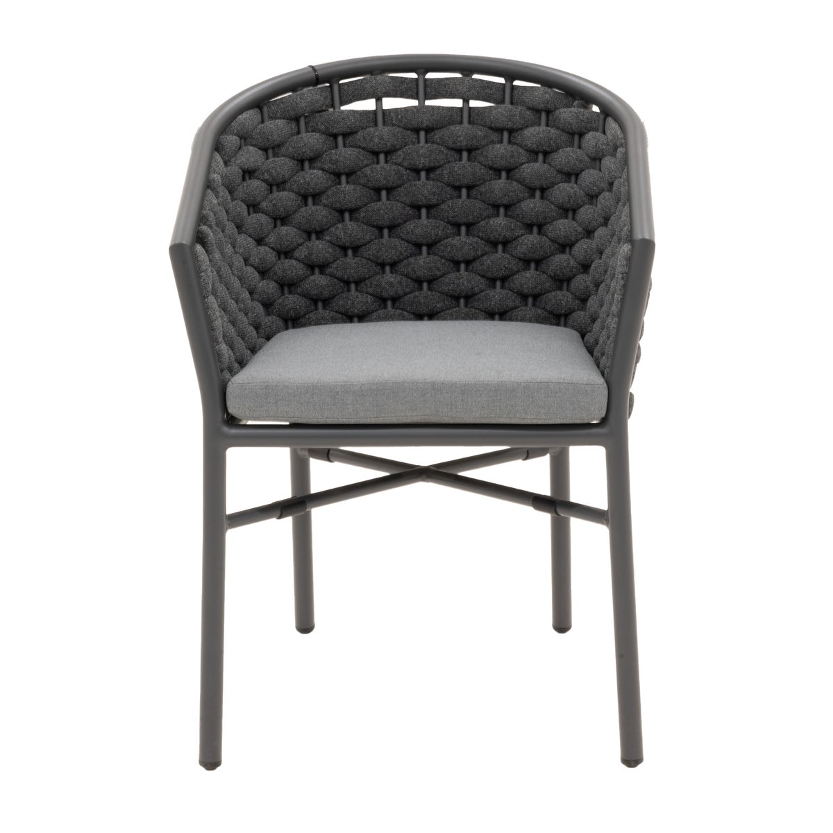 Stoel Stapel Serina antraciet met kussen Stoel Stapel Serina antraciet met kussen