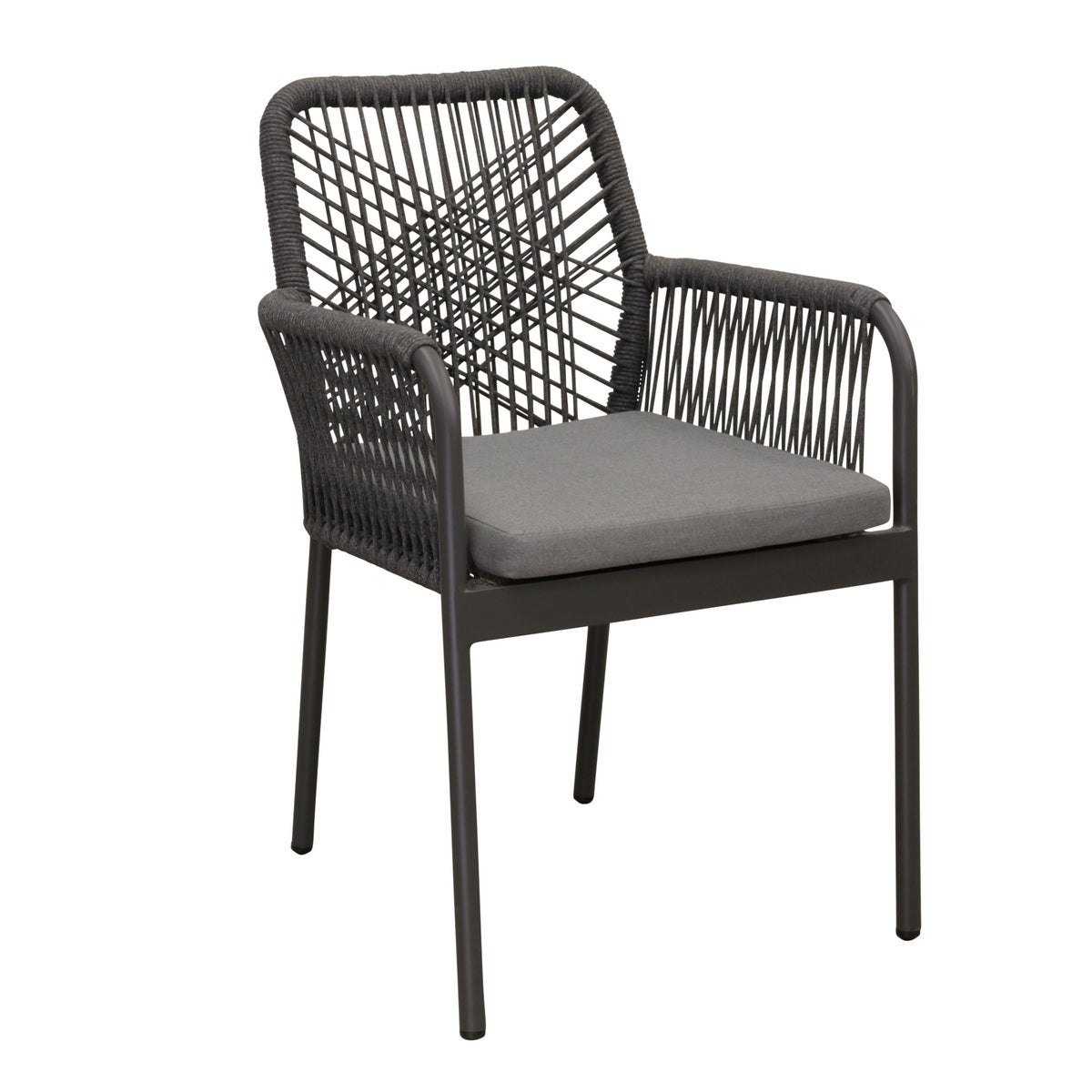 Stoel Stapel Marone antraciet met kussen Stoel Stapel Marone antraciet met kussen