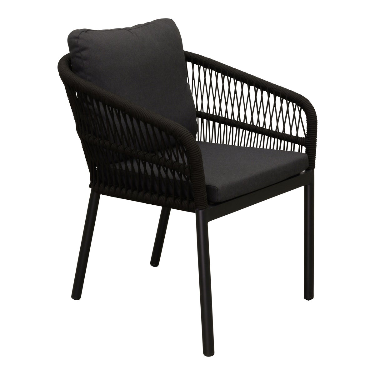 Stoel stapel Barzio zwart met kussens Stoel stapel Barzio zwart met kussens