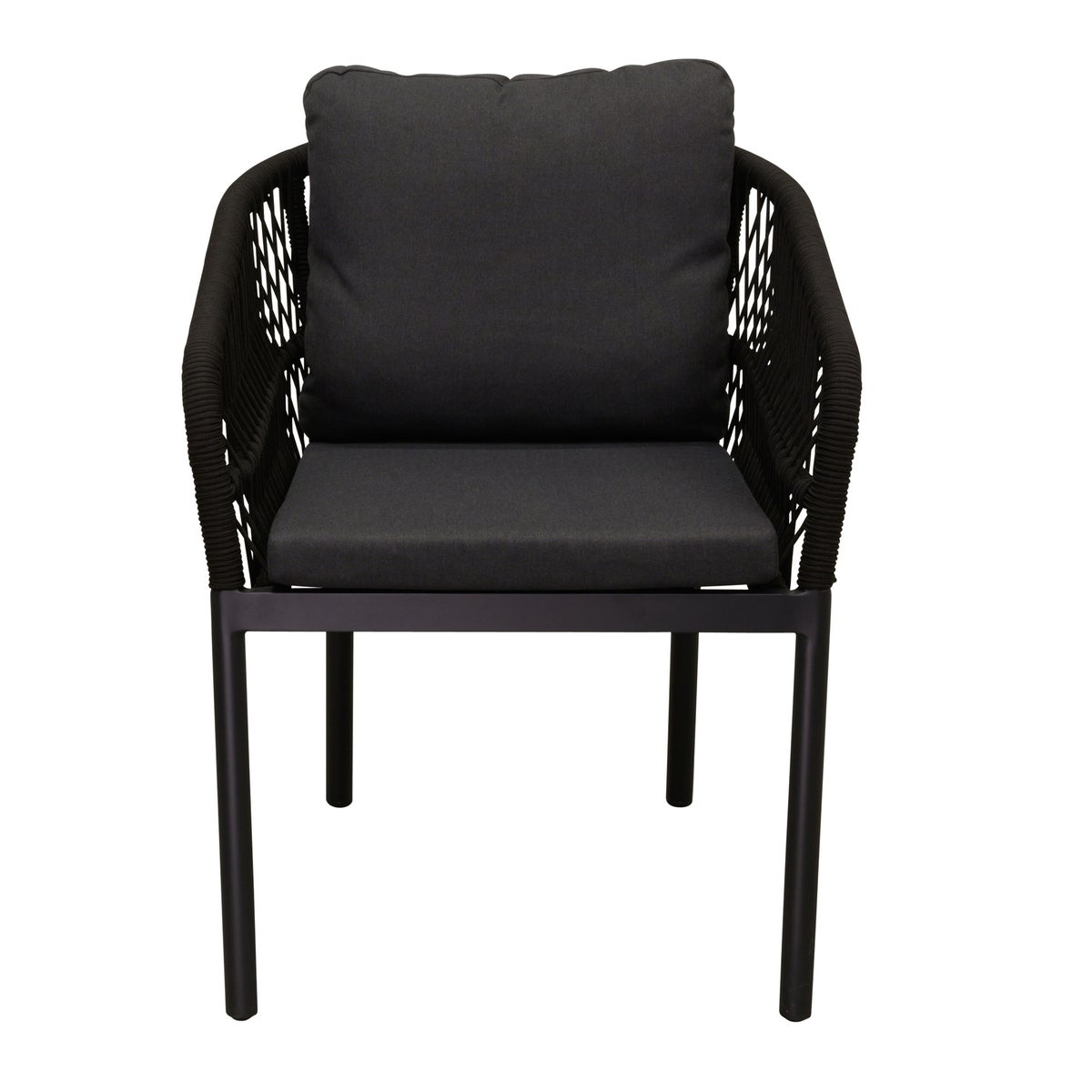 Stoel stapel Barzio zwart met kussen Stoel stapel Barzio zwart met kussen