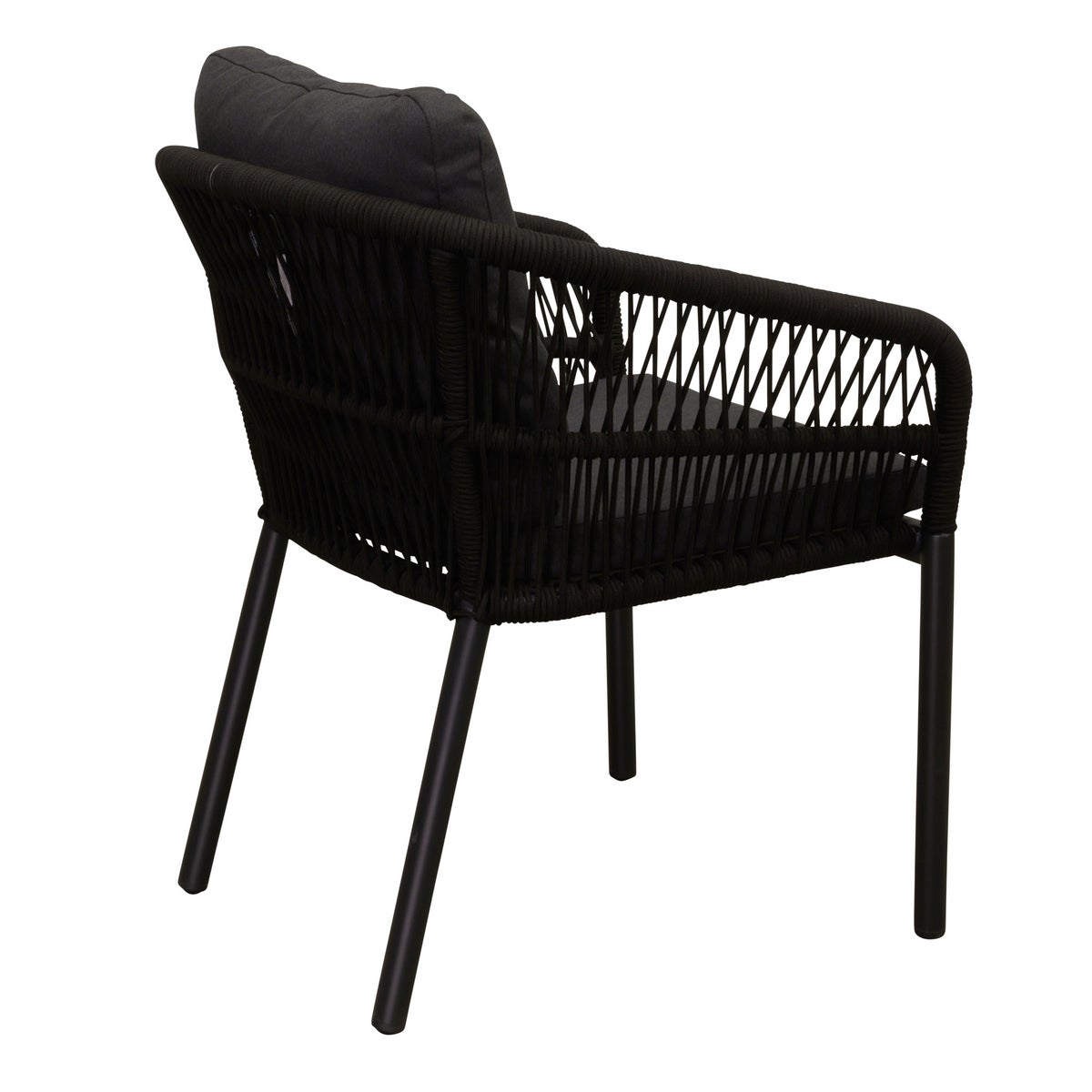 Stoel stapel Barzio zwart met kussen Stoel stapel Barzio zwart met kussen