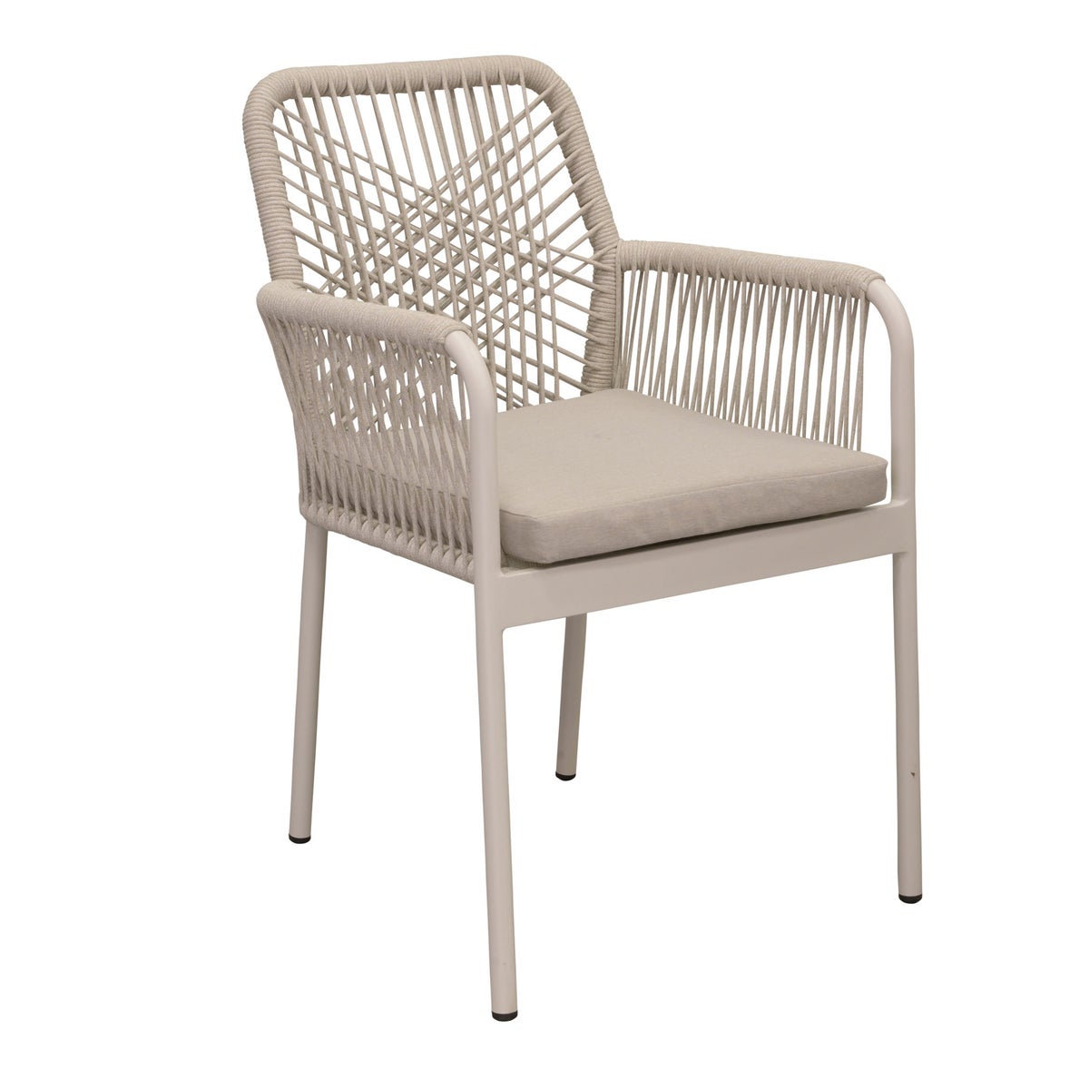 Stoel stapel Marone crème met kussen Stoel stapel Marone crème met kussen