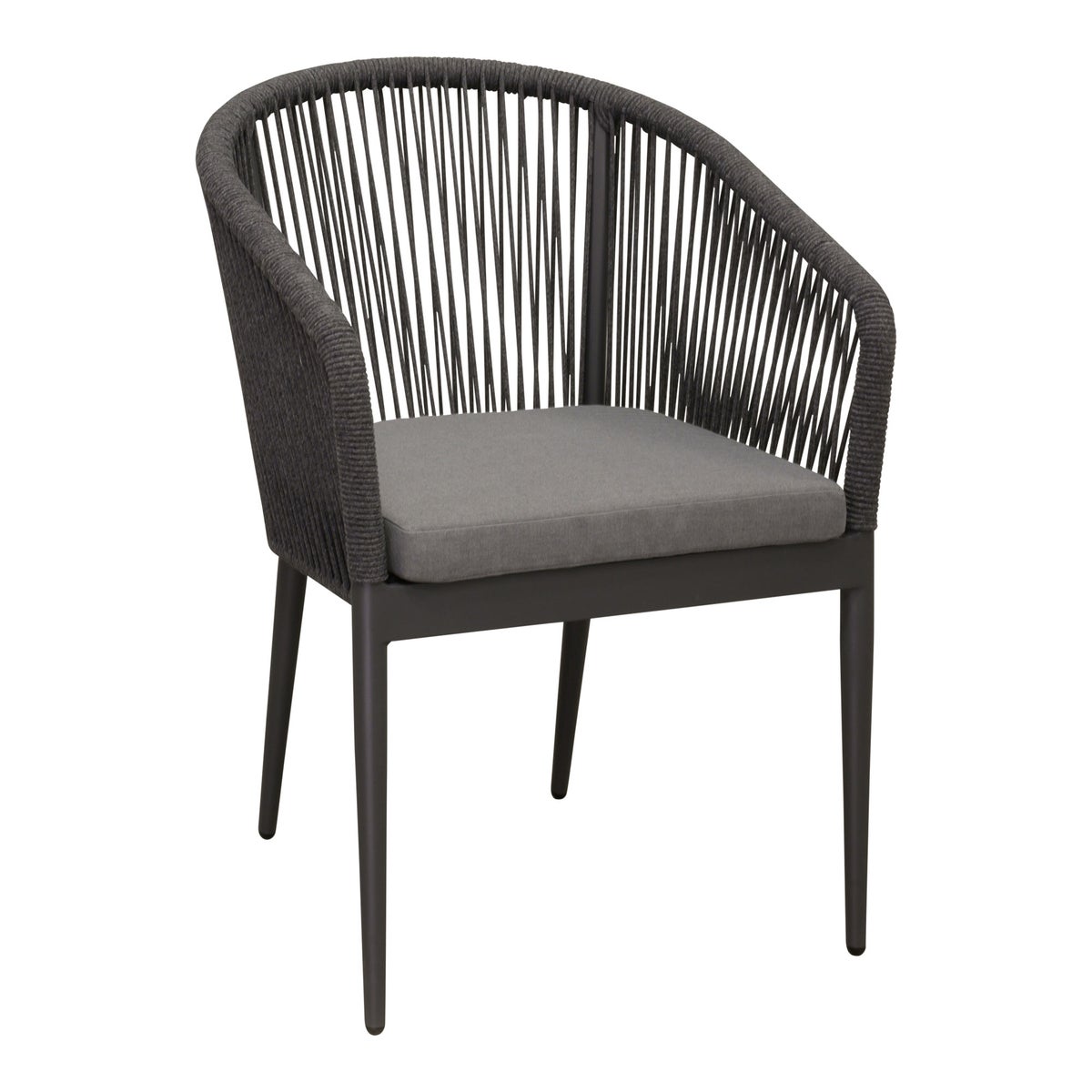 Stoel stapel Maggio antraciet met kussen Stoel stapel Maggio antraciet met kussen