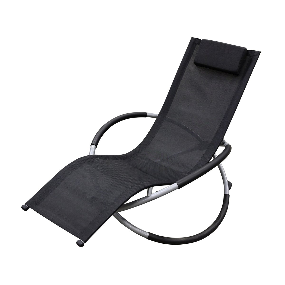 Schommelstoel Masino Zilver/Zwart Schommelstoel Masino Zilver/Zwart