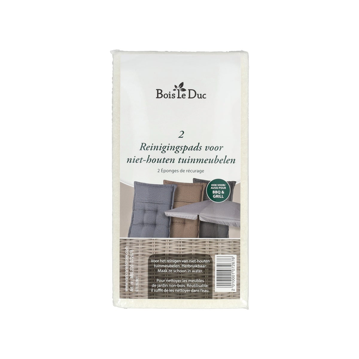 Schuurpad non-wood wit 2st Bois-Le-Duc Schuurpad non-wood wit 2st Bois-Le-Duc