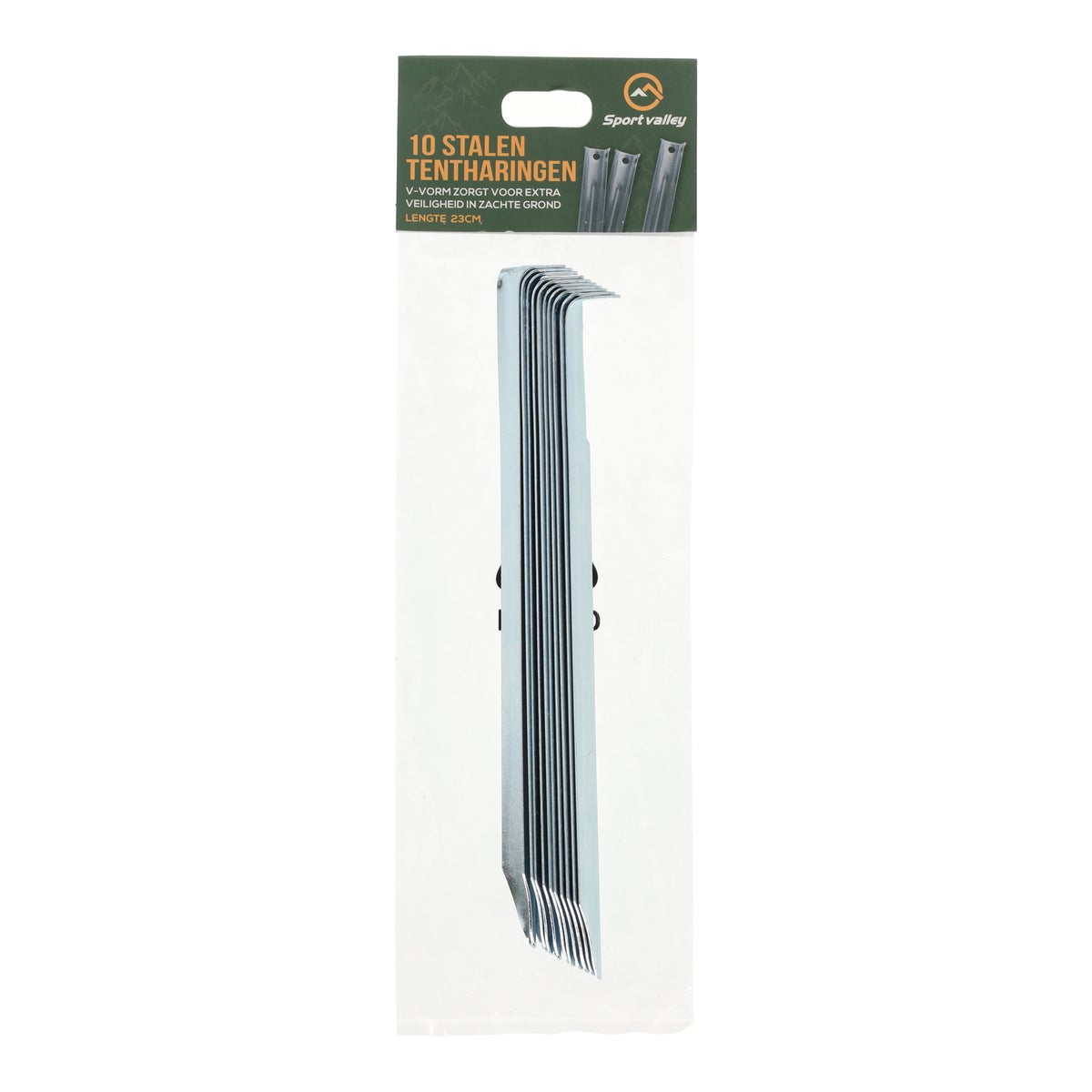 Tentharingen staal 23 cm 10 pak Tentharingen staal 23 cm 10 pak