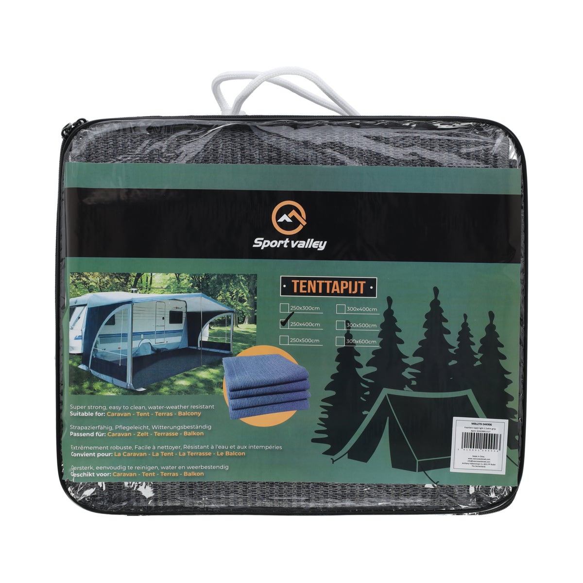 Voortent tapijt light 2.5 x 4 m grijs Voortent tapijt light 2.5 x 4 m grijs
