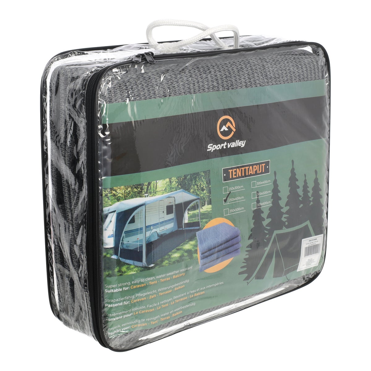 Voortent tapijt light 2.5 x 4 m grijs Voortent tapijt light 2.5 x 4 m grijs