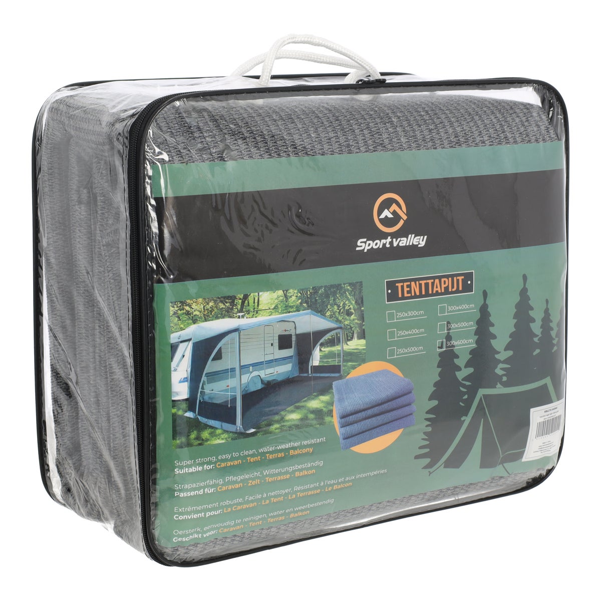 Voortent tapijt light 3 x 6 m grijs Voortent tapijt light 3 x 6 m grijs