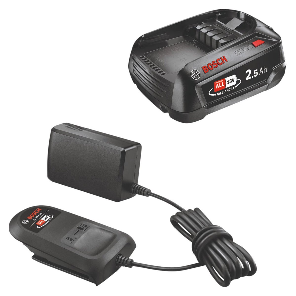 Startset Baretool lader met 18V 2,5Ah accu Bosch Startset Baretool lader met 18V 2,5Ah accu Bosch