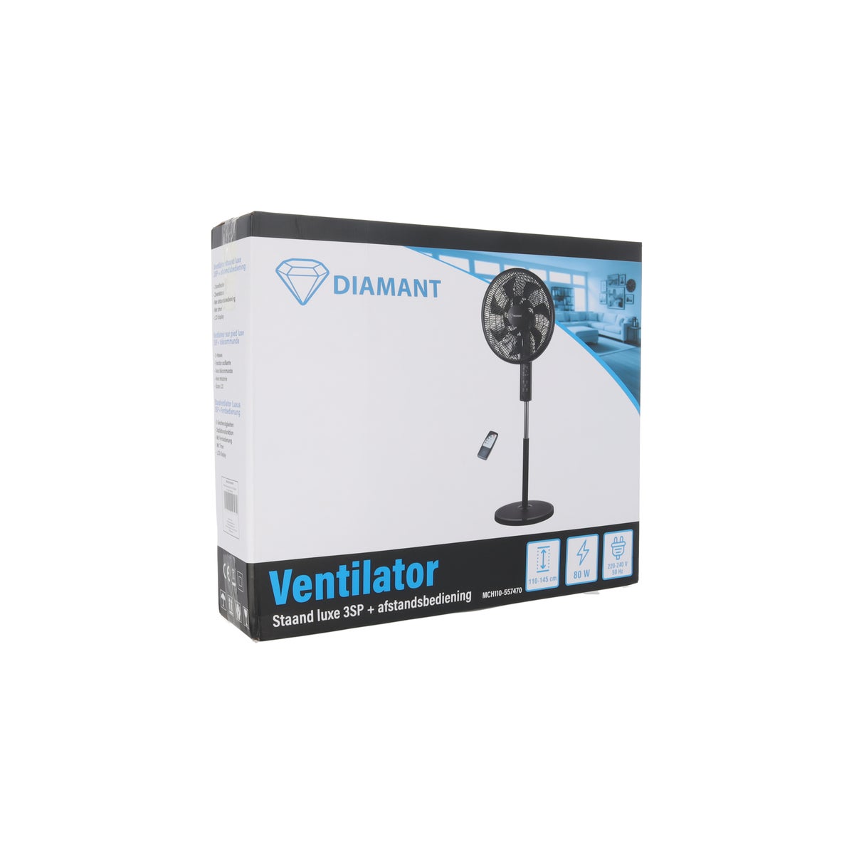 Staande ventilator luxe 3SP met afstandsbediening Staande ventilator luxe 3SP met afstandsbediening