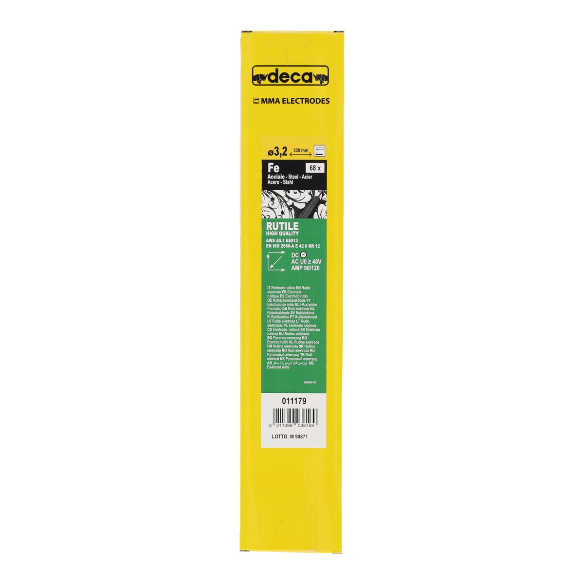 Laselektrode Ø3,2 x 300 mm 68 stuks Deca Laselektrode Ø3,2 x 300 mm 68 stuks Deca