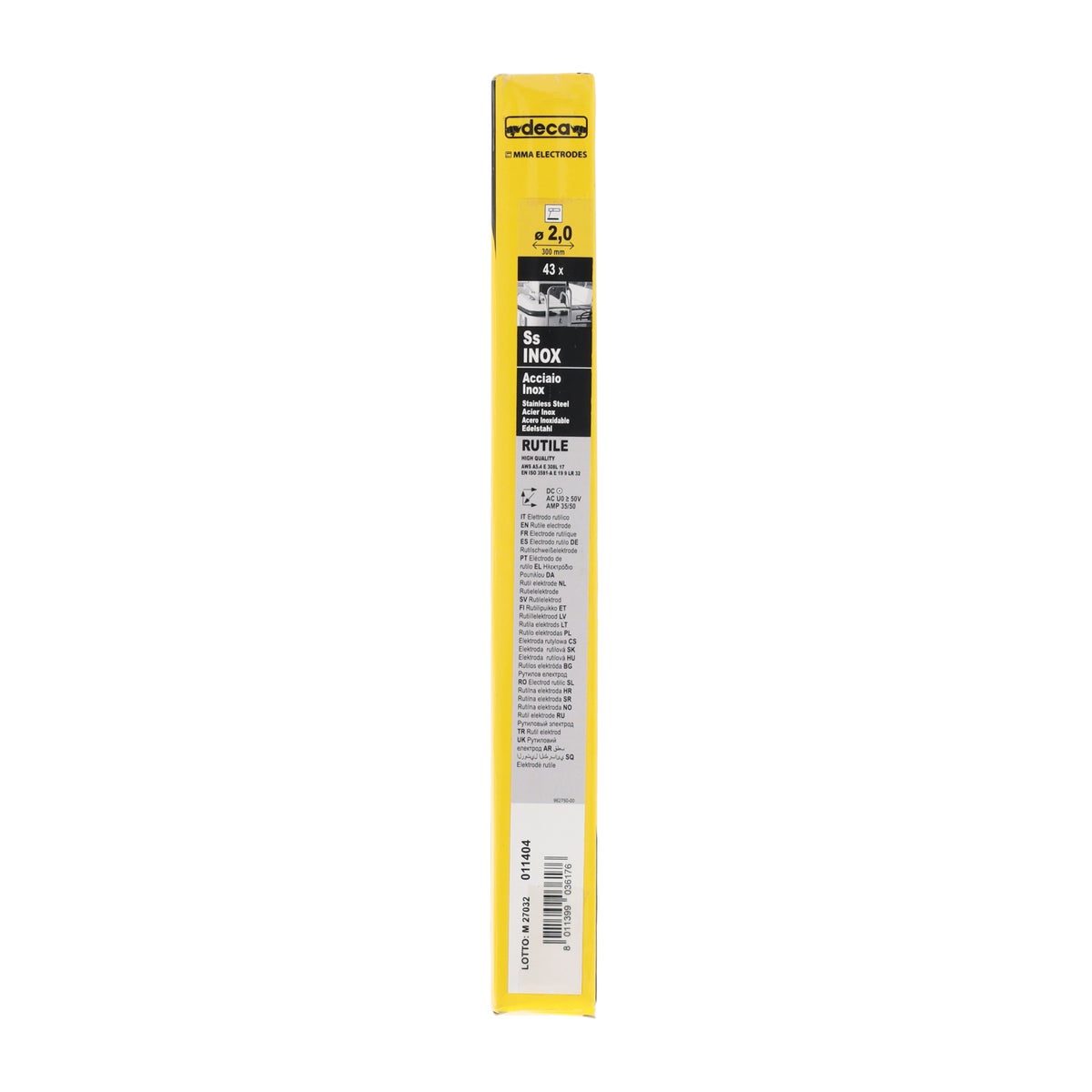 Laselektrode 2,0 mm RVS 43 stuks Deca Laselektrode 2,0 mm RVS 43 stuks Deca