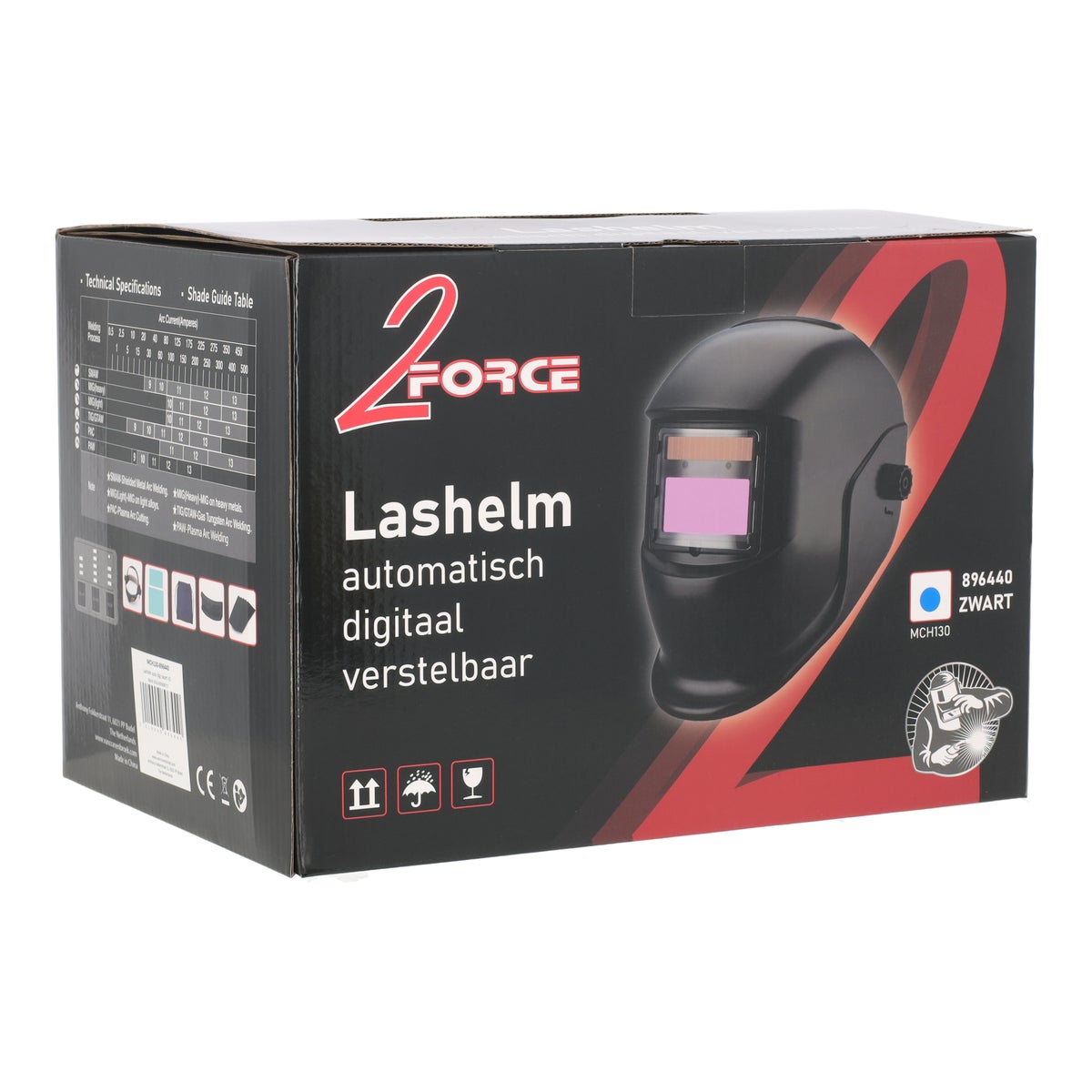 Lashelm automatisch digitaal zwart V2 Lashelm automatisch digitaal zwart V2