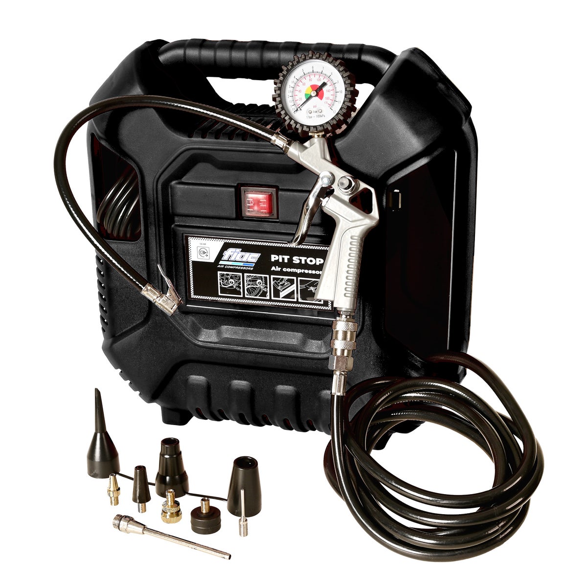 Compressor Pit Stop 1,5pk met set Compressor Pit Stop 1,5pk met set