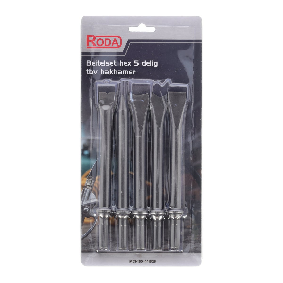 Beitelset hex 5-delig tbv LHH-010 Roda Beitelset hex 5-delig tbv LHH-010 Roda