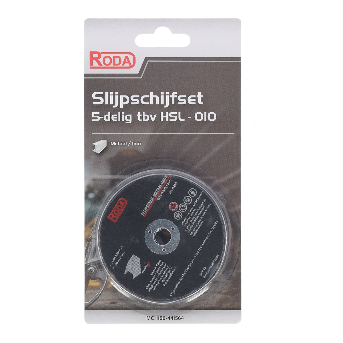 Slijpschijfset 5-delig tbv HSL-010 Roda Slijpschijfset 5-delig tbv HSL-010 Roda