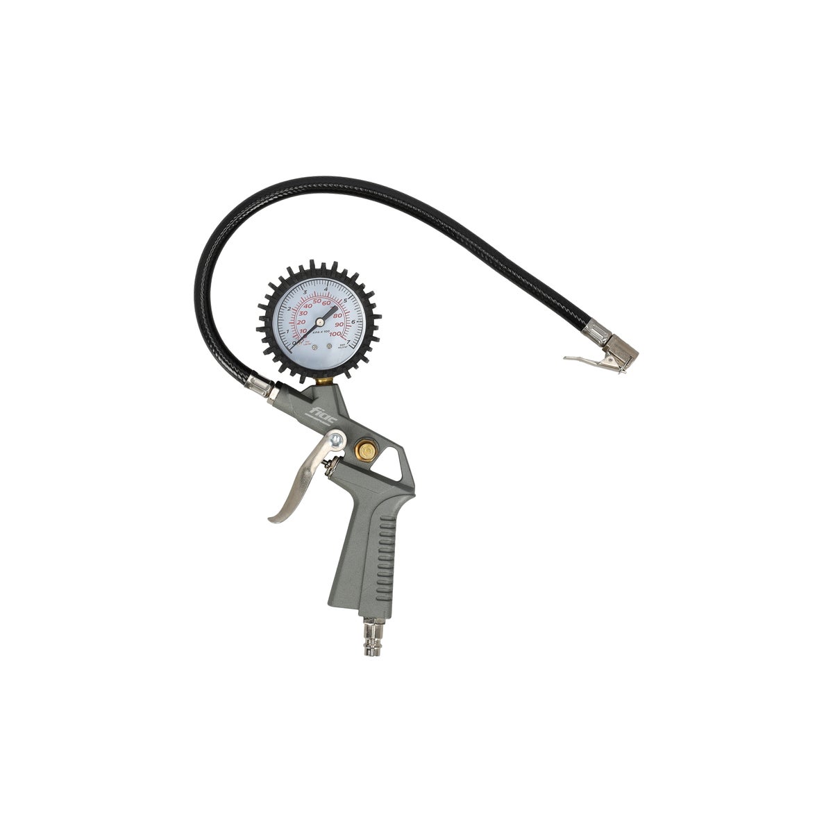 Bandenpomp met vloeistofvernevelaar Bandenpomp met vloeistofvernevelaar