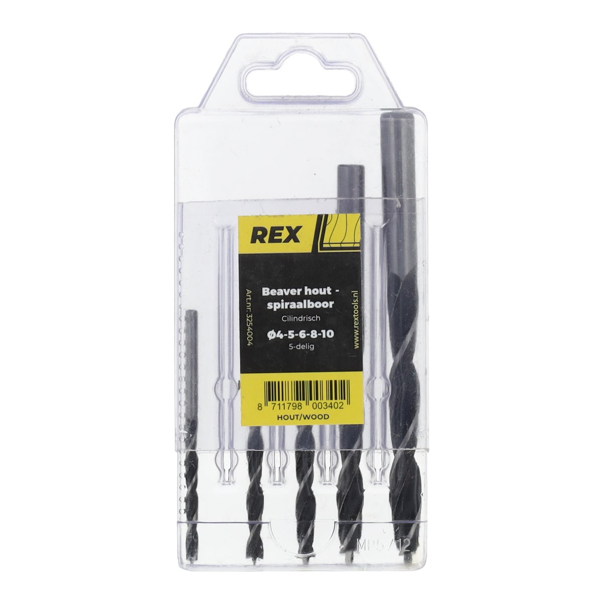 Houtspiraalboor beaver 5-delig Cas Rex Houtspiraalboor beaver 5-delig Cas Rex