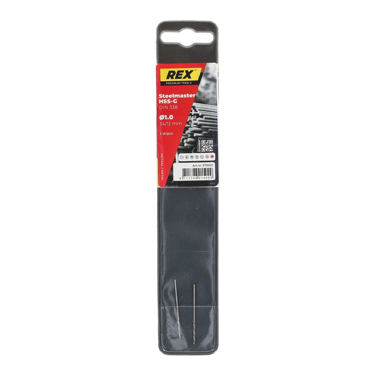 Metaalboor steelmaster-HSS 1.0 mm Rex 2 stuks Metaalboor steelmaster-HSS 1.0 mm Rex 2 stuks