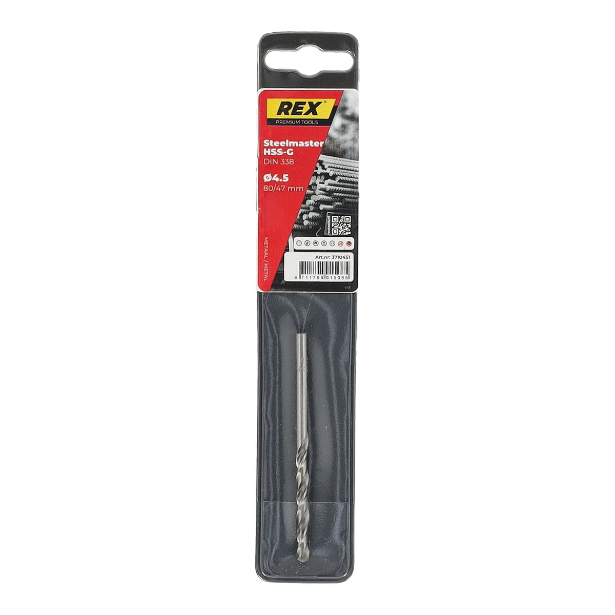 Metaalboor steelmaster-HSS 4.5 mm Rex Metaalboor steelmaster-HSS 4.5 mm Rex