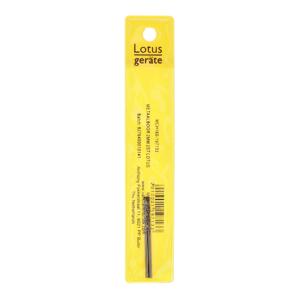Metaalboor 2 mm 2 stuks Lotus Metaalboor 2 mm 2 stuks Lotus