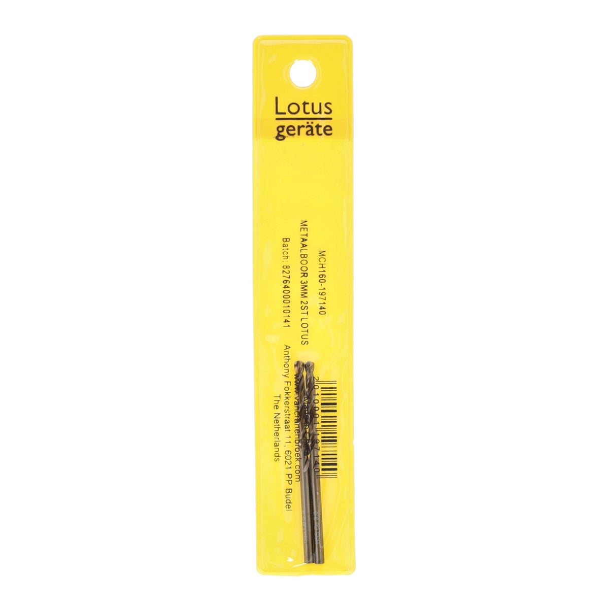 Metaalboor 3 mm 2 stuks Lotus Metaalboor 3 mm 2 stuks Lotus
