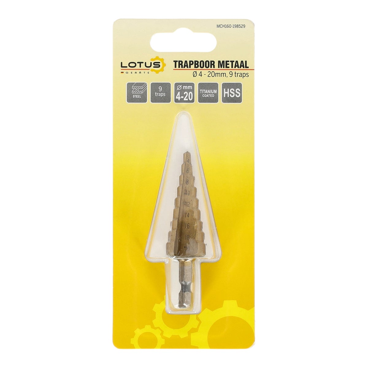 Trapboor metaal 4-20 mm 9T Lotus Trapboor metaal 4-20 mm 9T Lotus