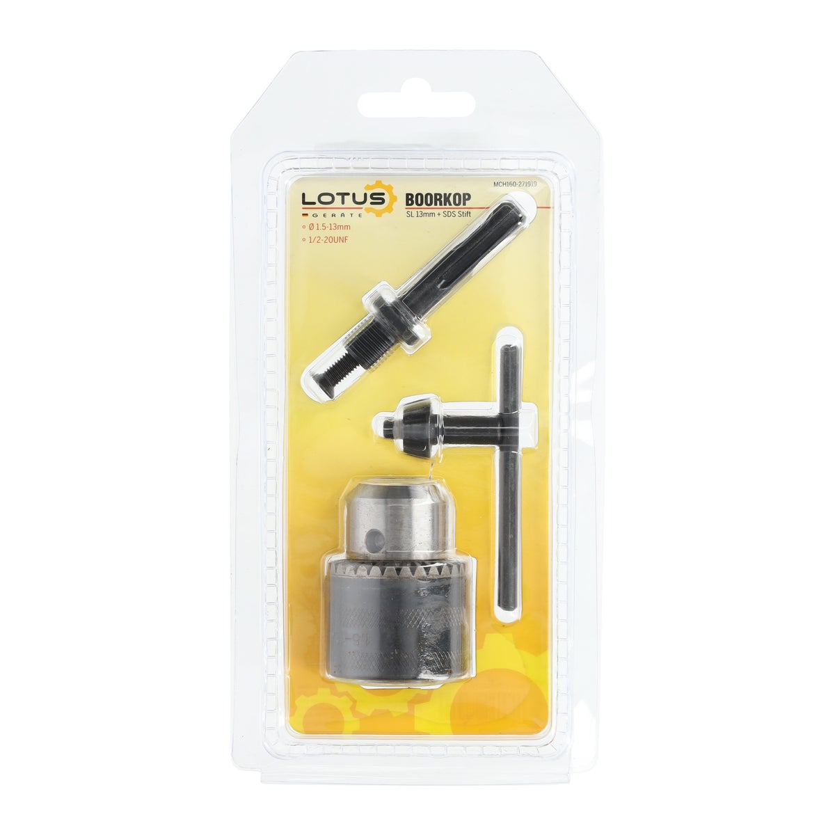 Boorkop met sleutel 13 mm + SDS stift Boorkop met sleutel 13 mm + SDS stift