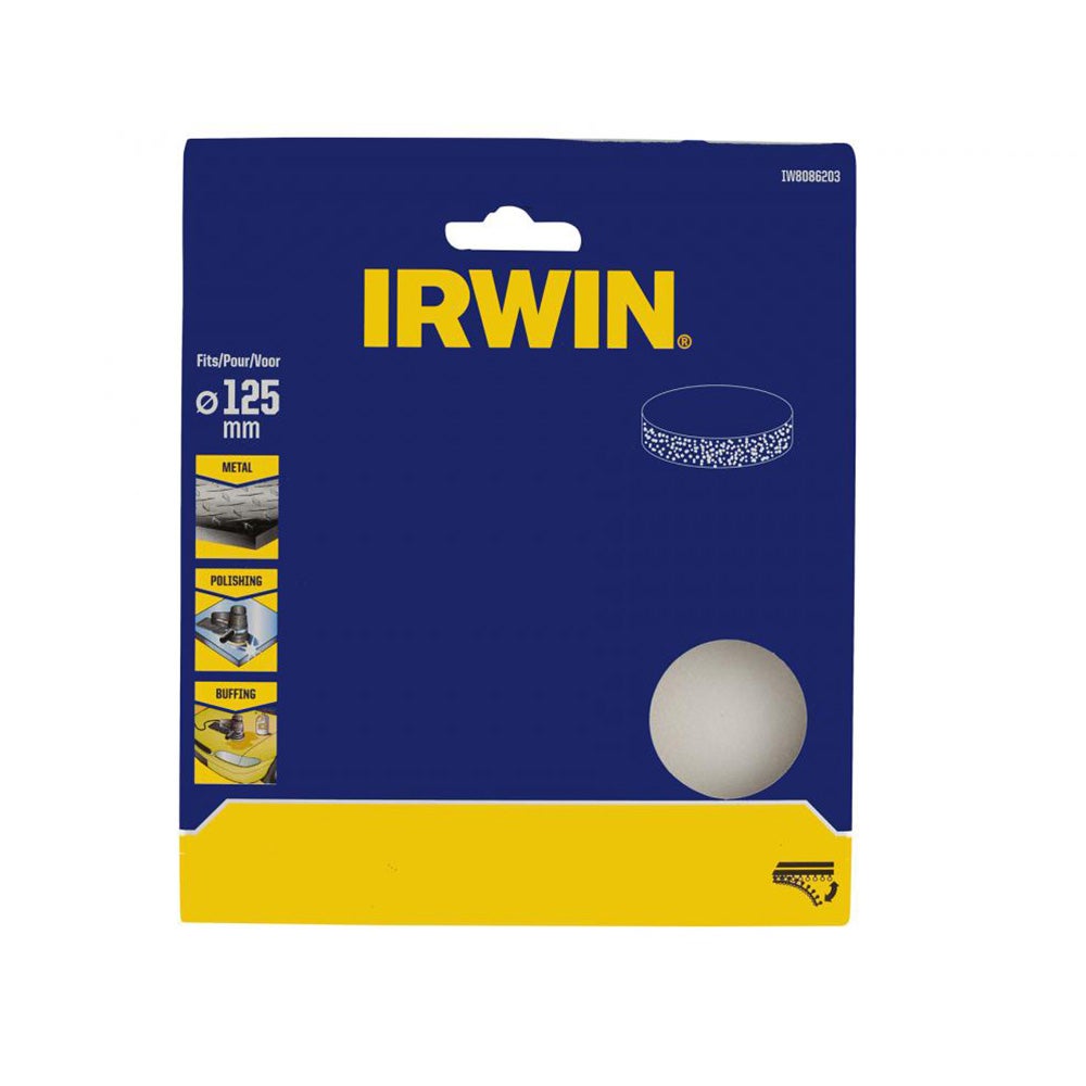 Polijstschijf synthetisch klittenband Ø125 mm Irwin Polijstschijf synthetisch klittenband Ø125 mm Irwin