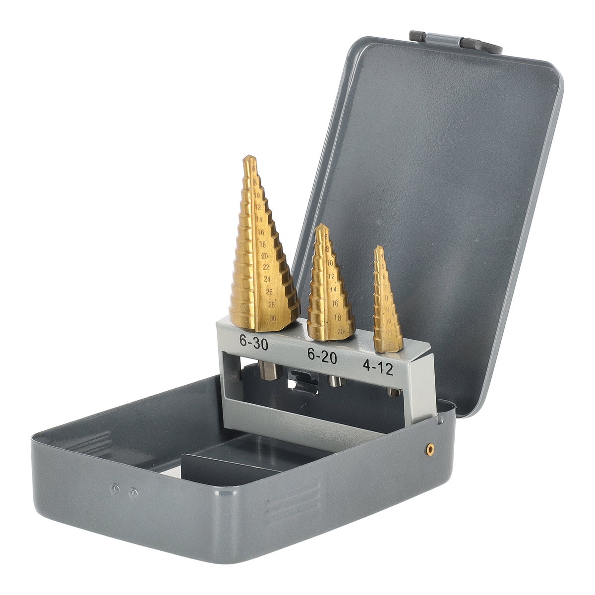 Trapboor set 3-delig metaal 4-30 mm Lotus Trapboor set 3-delig metaal 4-30 mm Lotus