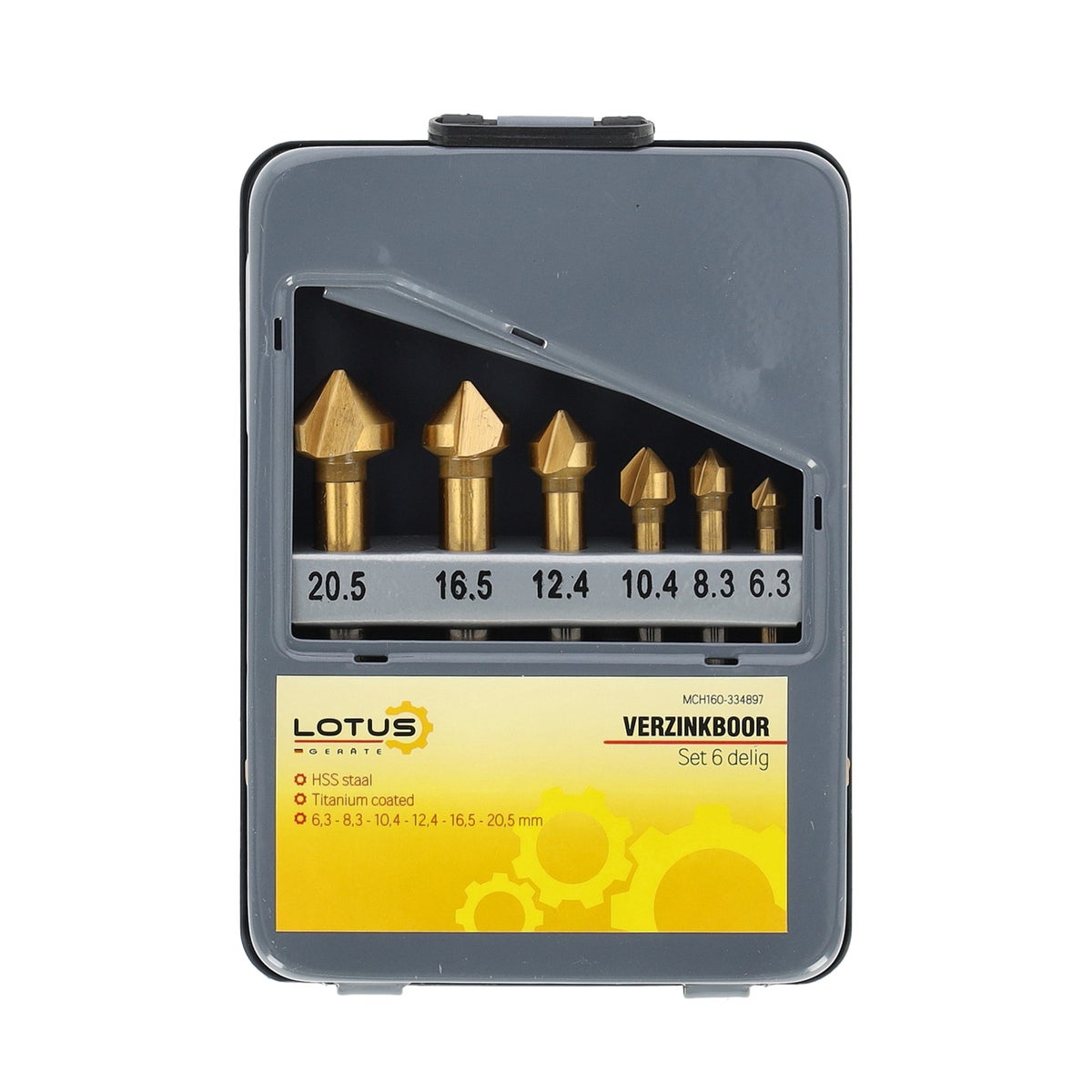 Verzinkboor set 6-delig Lotus Verzinkboor set 6-delig Lotus