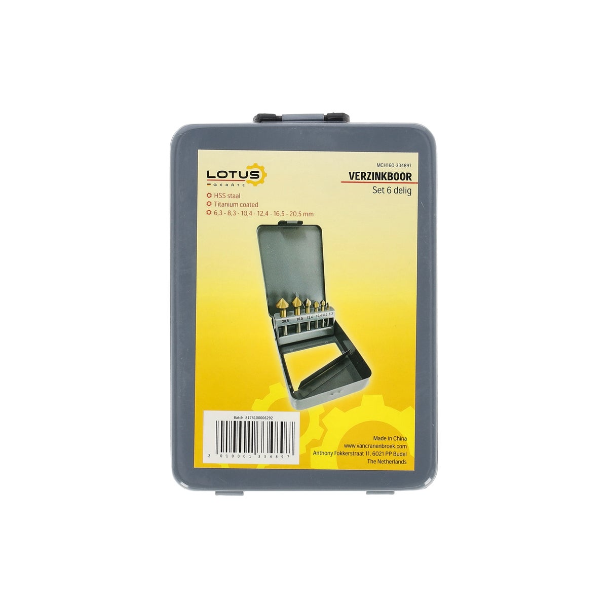 Verzinkboor set 6-delig Lotus Verzinkboor set 6-delig Lotus