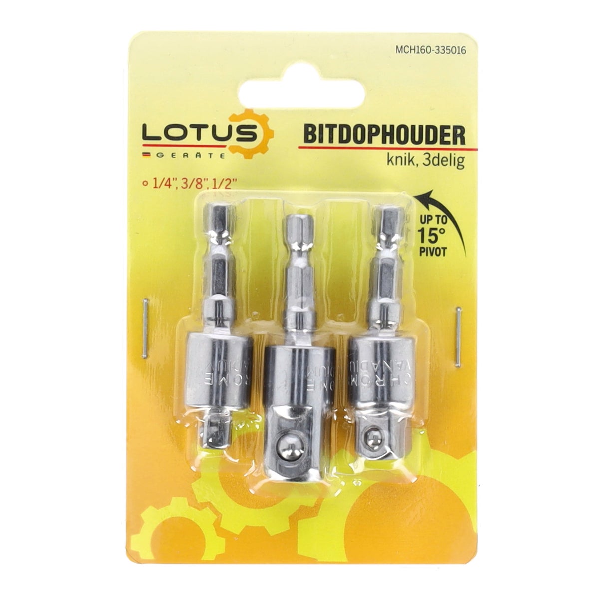 Bitdophouder knik 3-delig lotus Bitdophouder knik 3-delig lotus