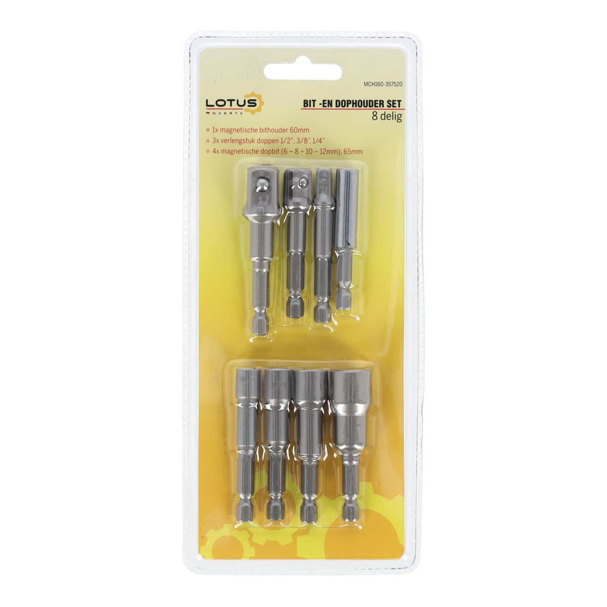 Bit -en dophouder set 8-delig magnetisch Bit -en dophouder set 8-delig magnetisch