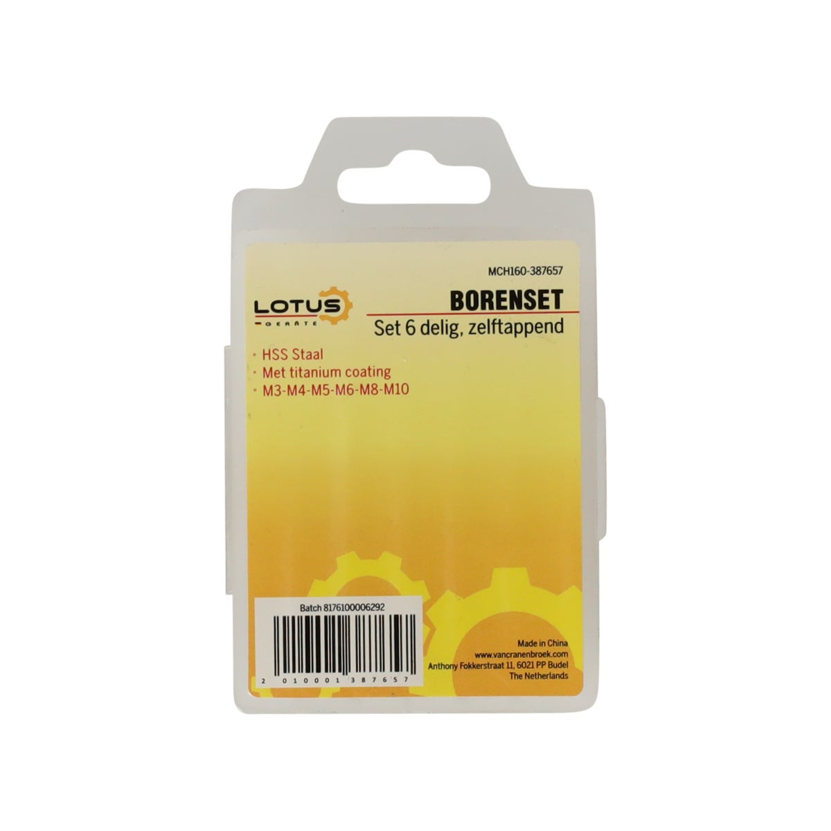 Borenset zelftappend titanium 6-delig Lotus Borenset zelftappend titanium 6-delig Lotus
