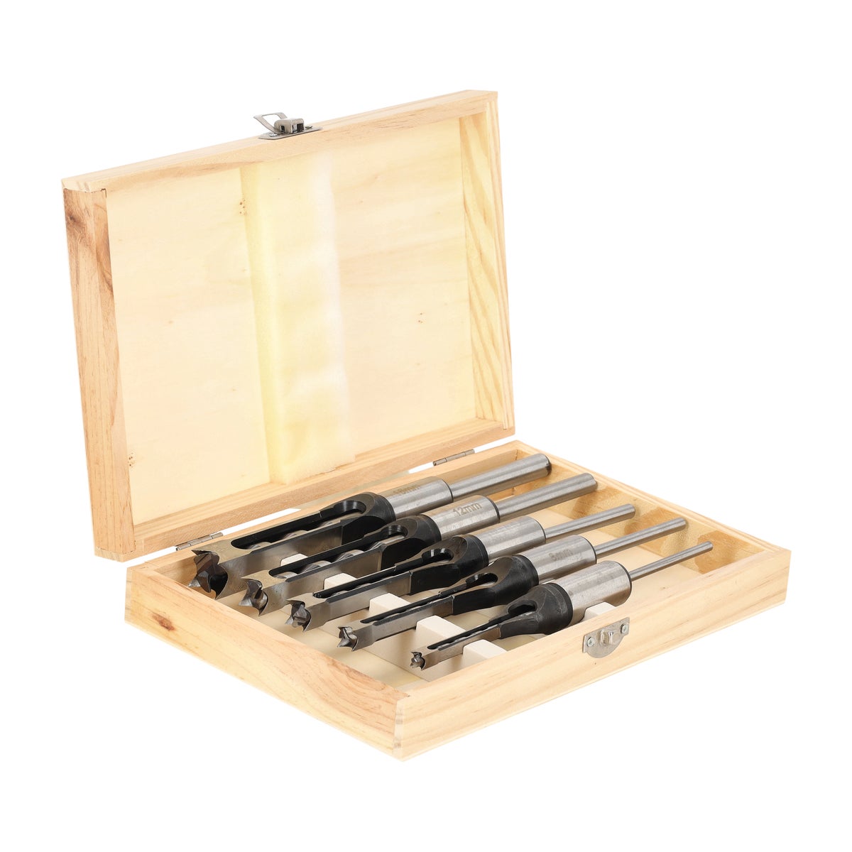 Borenset vierkante gaten 5-delig met koffer lotus Borenset vierkante gaten 5-delig met koffer lotus