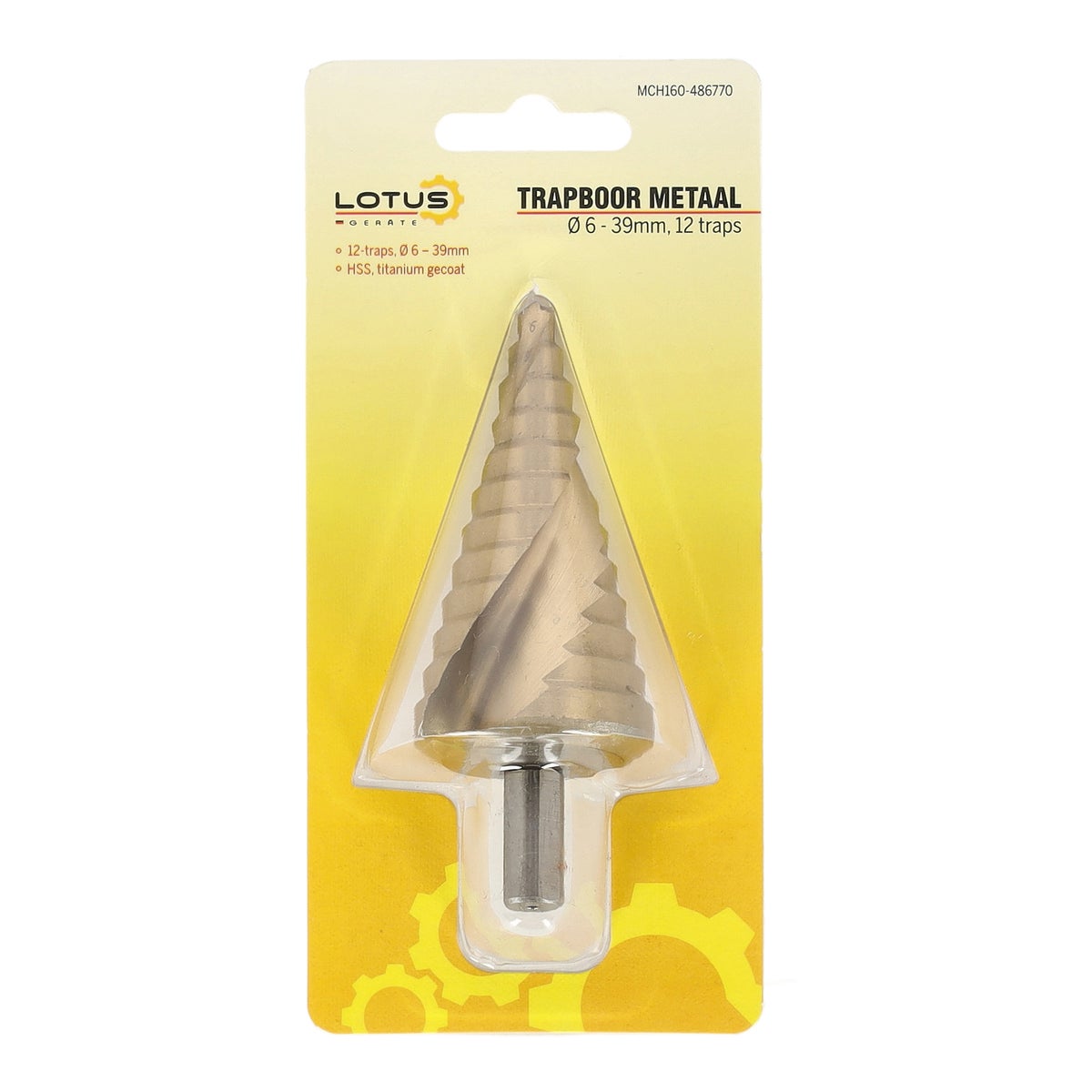 Trapboor metaal 6-39 mm 12T Lotus Trapboor metaal 6-39 mm 12T Lotus