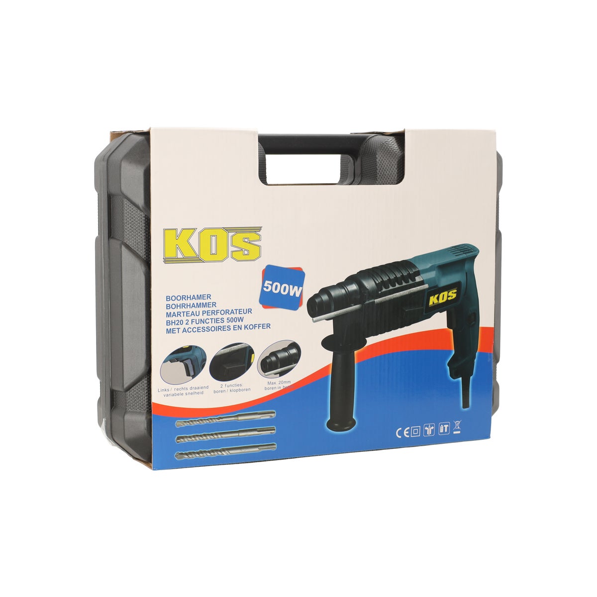 Boorhamer BH20 2F 500W +accessoires Kos Boorhamer BH20 2F 500W +accessoires Kos