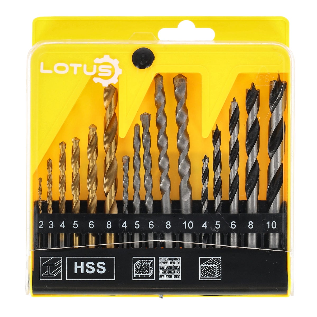 Borenset combi 16-delig Lotus Borenset combi 16-delig Lotus