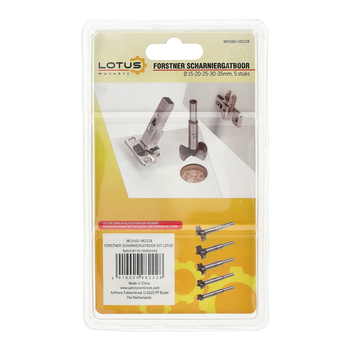 Forstner-scharniergatboor 5 stuks Lotus Forstner-scharniergatboor 5 stuks Lotus
