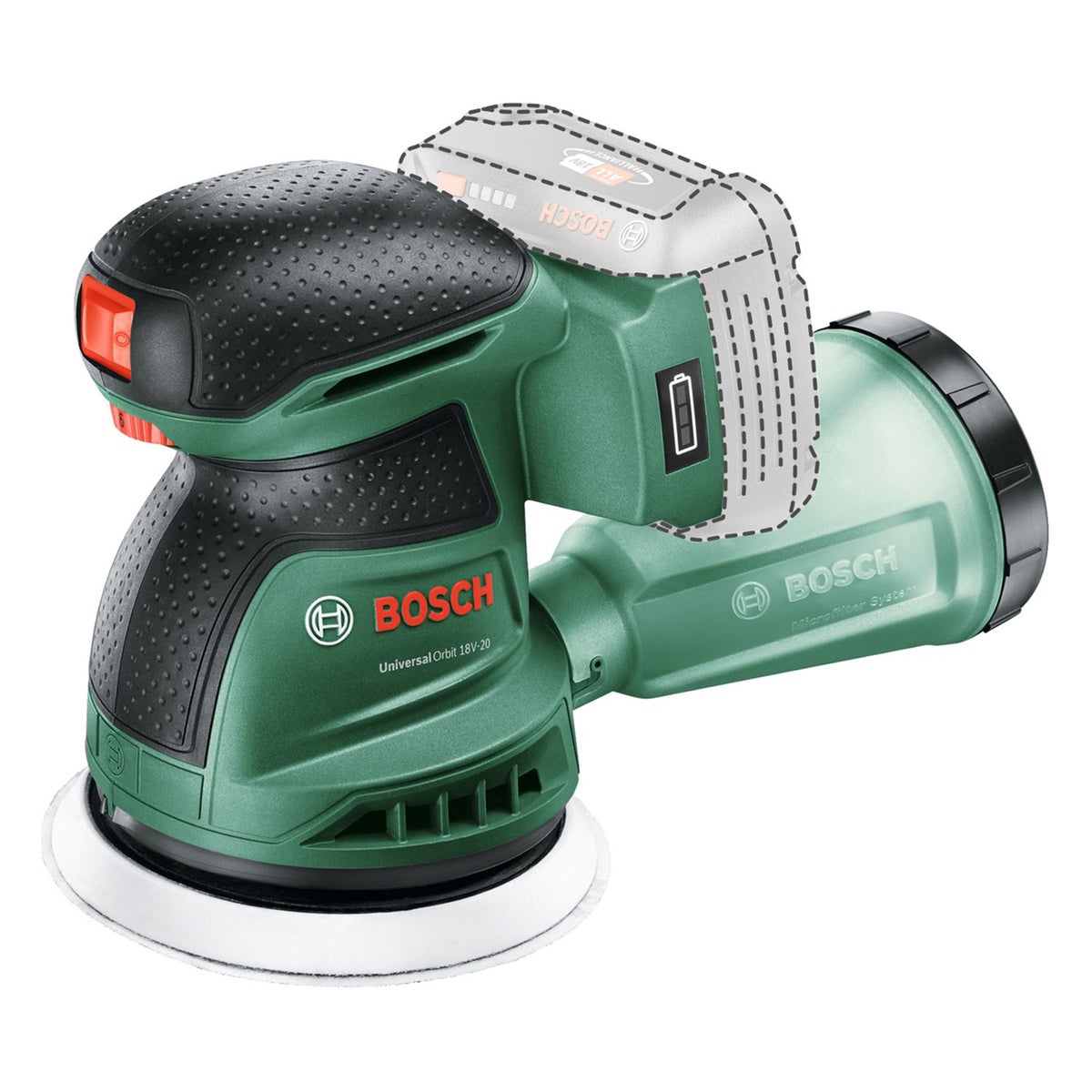 Excenterschuurmachine Universal Orbit 18V-20 Baretool Excenterschuurmachine Universal Orbit 18V-20 Baretool