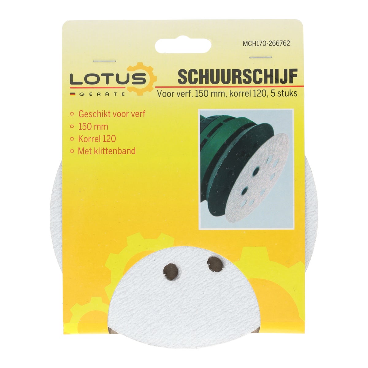 Schuurschijf verf Ø150 mm K120 5 stuks Schuurschijf verf Ø150 mm K120 5 stuks