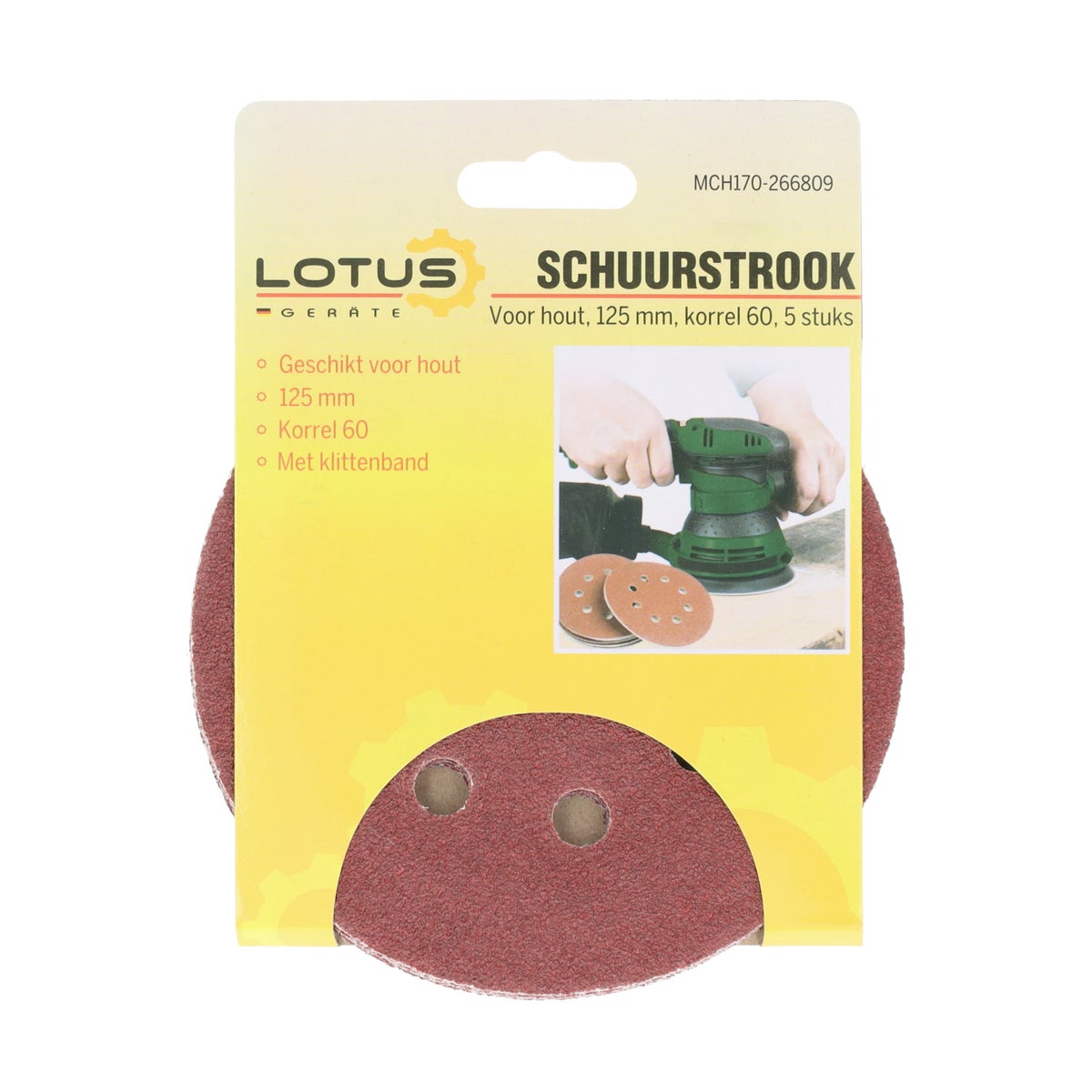 Schuurschijf hout Ø125 mm K60 5 stuks Schuurschijf hout Ø125 mm K60 5 stuks