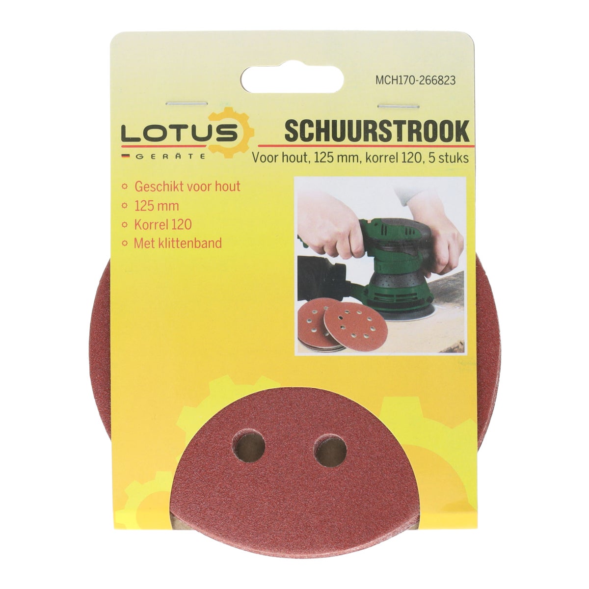Schuurschijf hout Ø125 mm K120 5 stuks Schuurschijf hout Ø125 mm K120 5 stuks