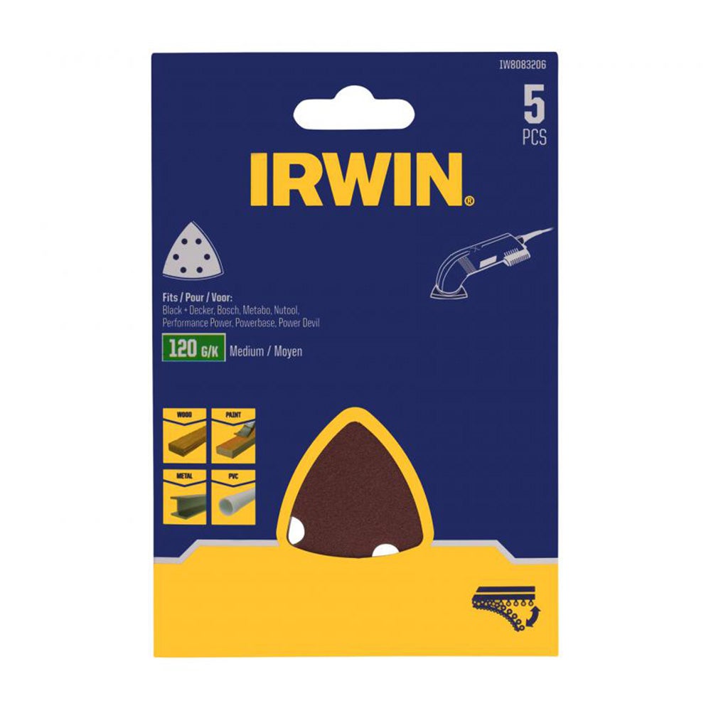 Schuurstrook delta K120 5 stuks Irwin Schuurstrook delta K120 5 stuks Irwin