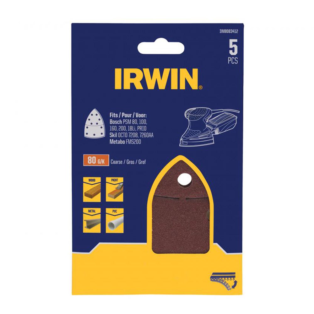 Schuurstrook 105 x 150 mm K80 5 stuks Irwin Schuurstrook 105 x 150 mm K80 5 stuks Irwin