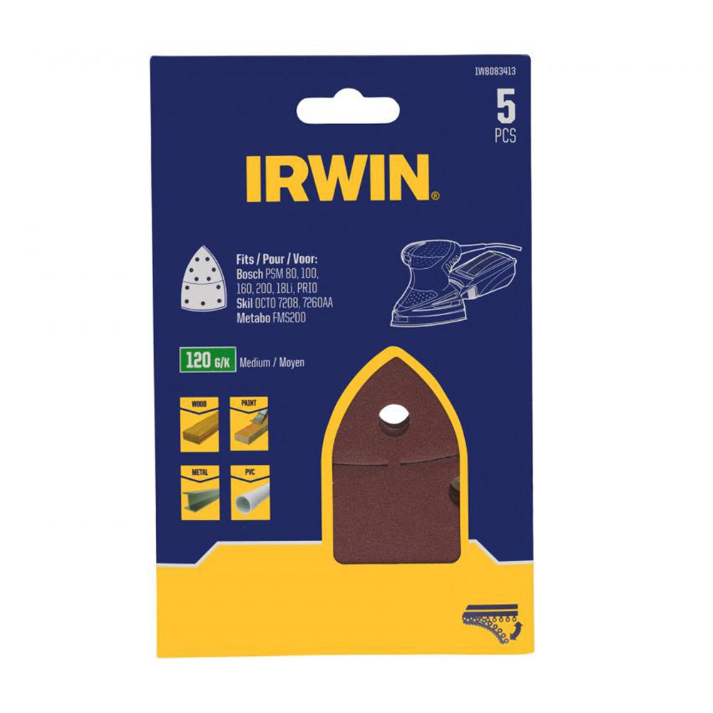 Schuurstrook 105 x 150 mm K120 5st. Irwin Schuurstrook 105 x 150 mm K120 5st. Irwin