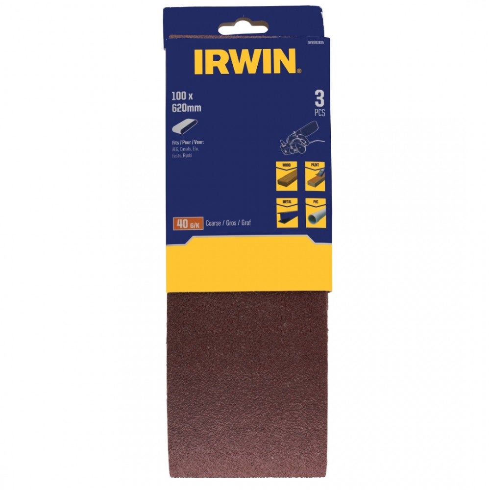 Schuurband 100 x 610 mm K40 3st. Irwin Schuurband 100 x 610 mm K40 3st. Irwin