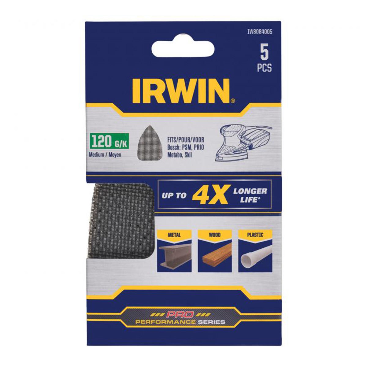 Schuurgaas 105 x 150 K120 5stuks Irwin Schuurgaas 105 x 150 K120 5stuks Irwin